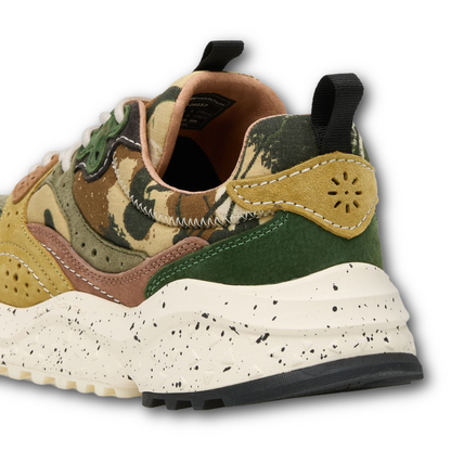 Flower Mountain - Wave Man suede/canvas/camou - Kaki/military