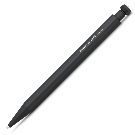 Black ben on a white background

