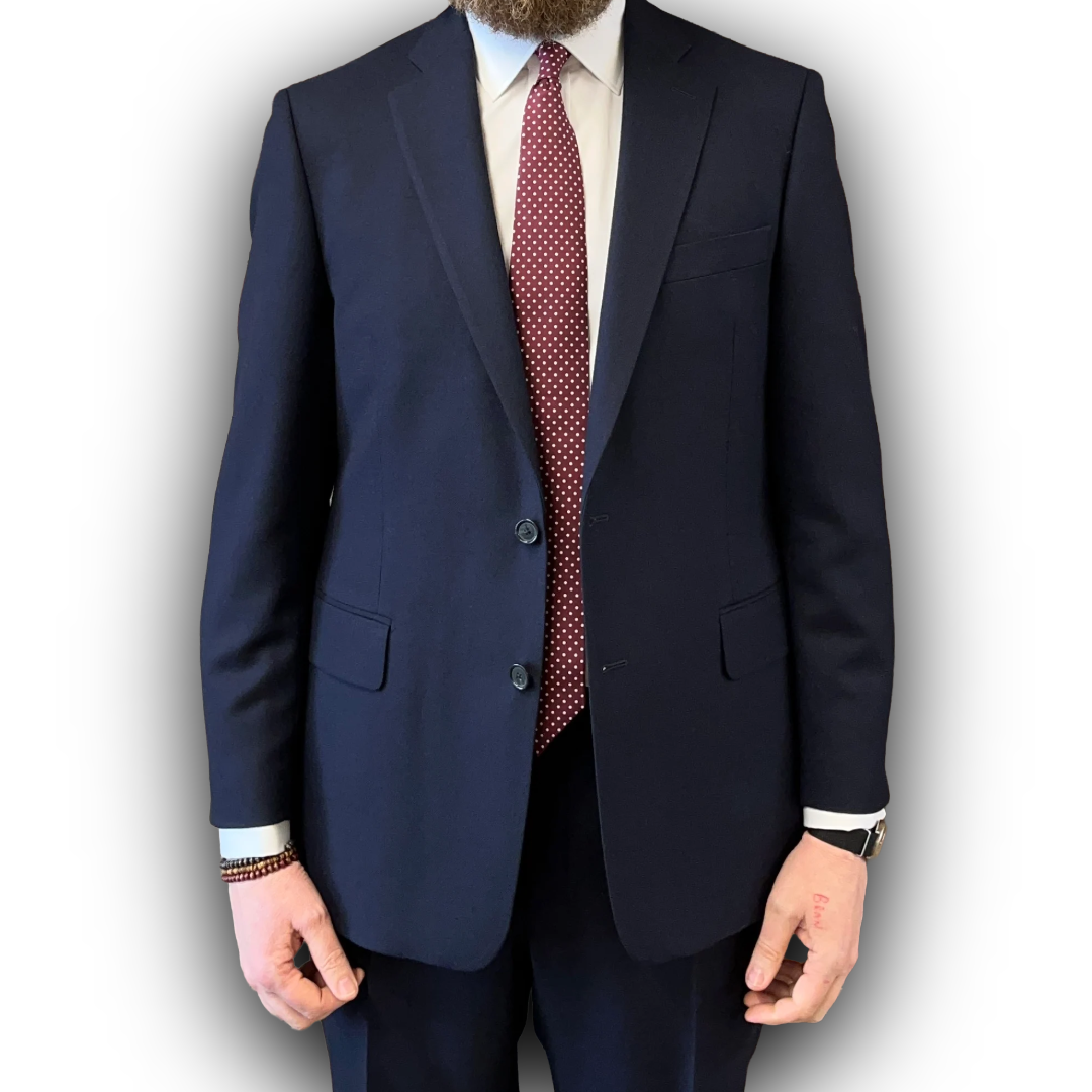 Regent Heritage - 'Ian' Suit - Admiral Blue Plain Weave Wool 400g - Dugdale  Bros.