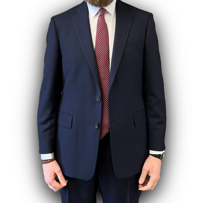 Regent Heritage - 'Ian' Suit - Admiral Blue Plain Weave Wool 400g - Dugdale  Bros.