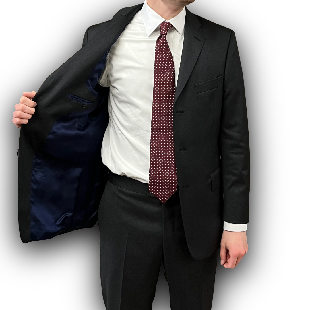 Regent - 'Penguin' Suit - Anthracite Grey Fleck Wool 260g - Reda Super 110