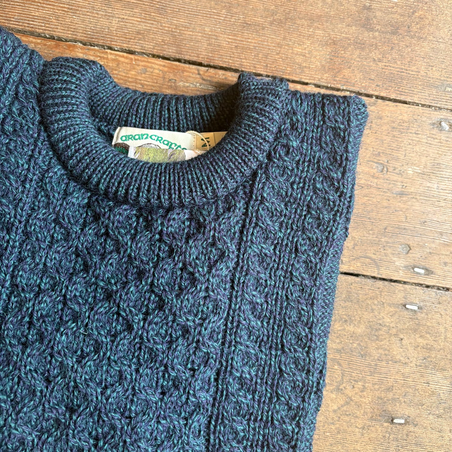 ARAN CRAFTS - Blackwatch crew neck sweater - Navy