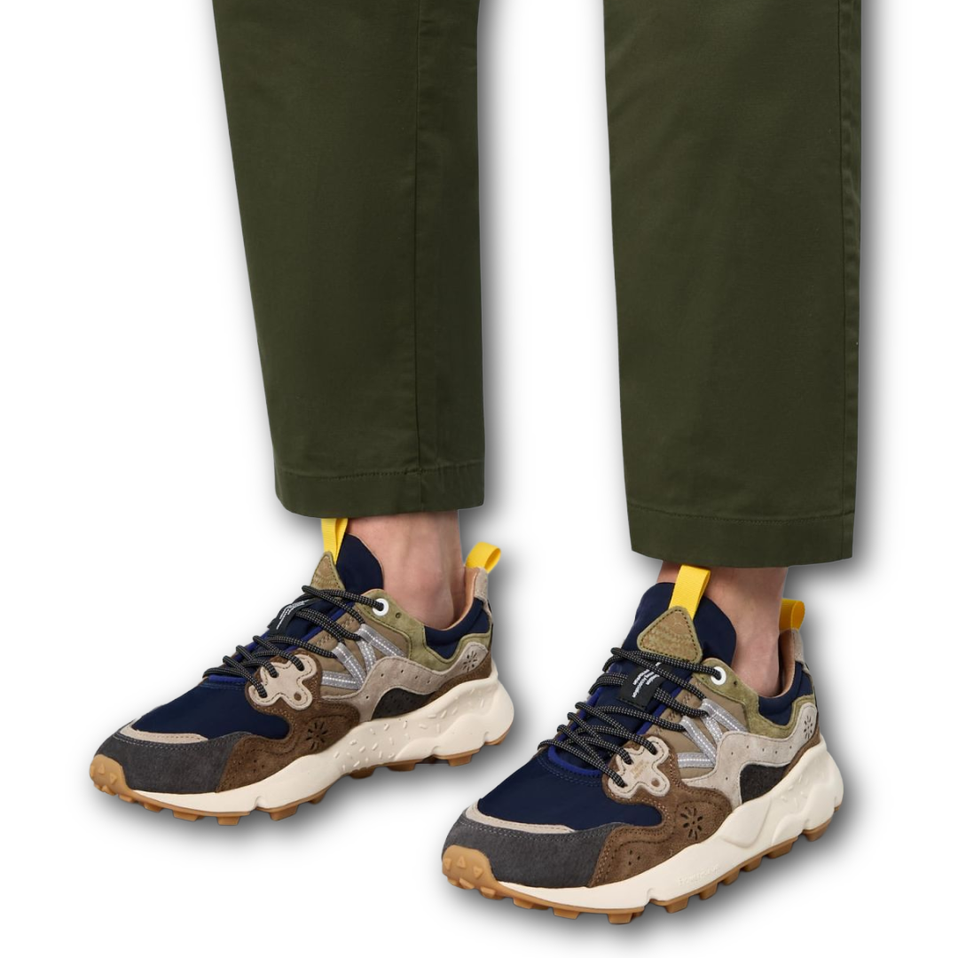 Flower Mountain - Yamano 3 Man Suede - Dark grey/brown