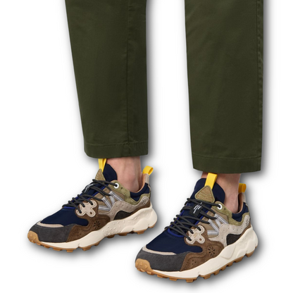 Flower Mountain - Yamano 3 Man Suede - Dark grey/brown