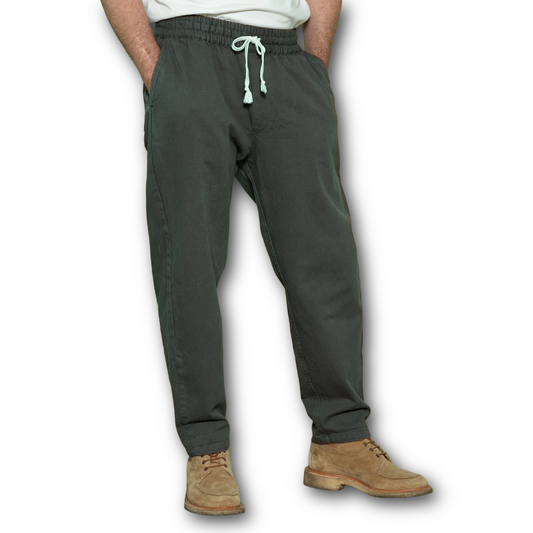 Yarmouth Oilskins - The Deck Trouser - Washed Cotton - Olive