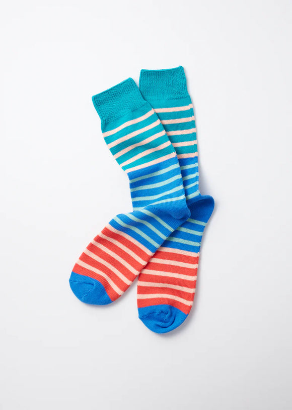 ROTOTO - Marine Stripe Sock - Multi - Cotton