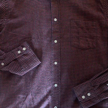 Hartford - Paul Men Woven Shirt - Navy and Red