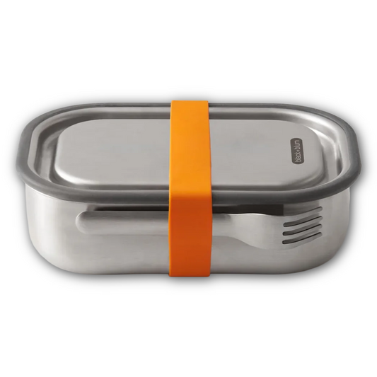 Black and Blum stainless steel insulating orange lunch box sold at regent in salisbury