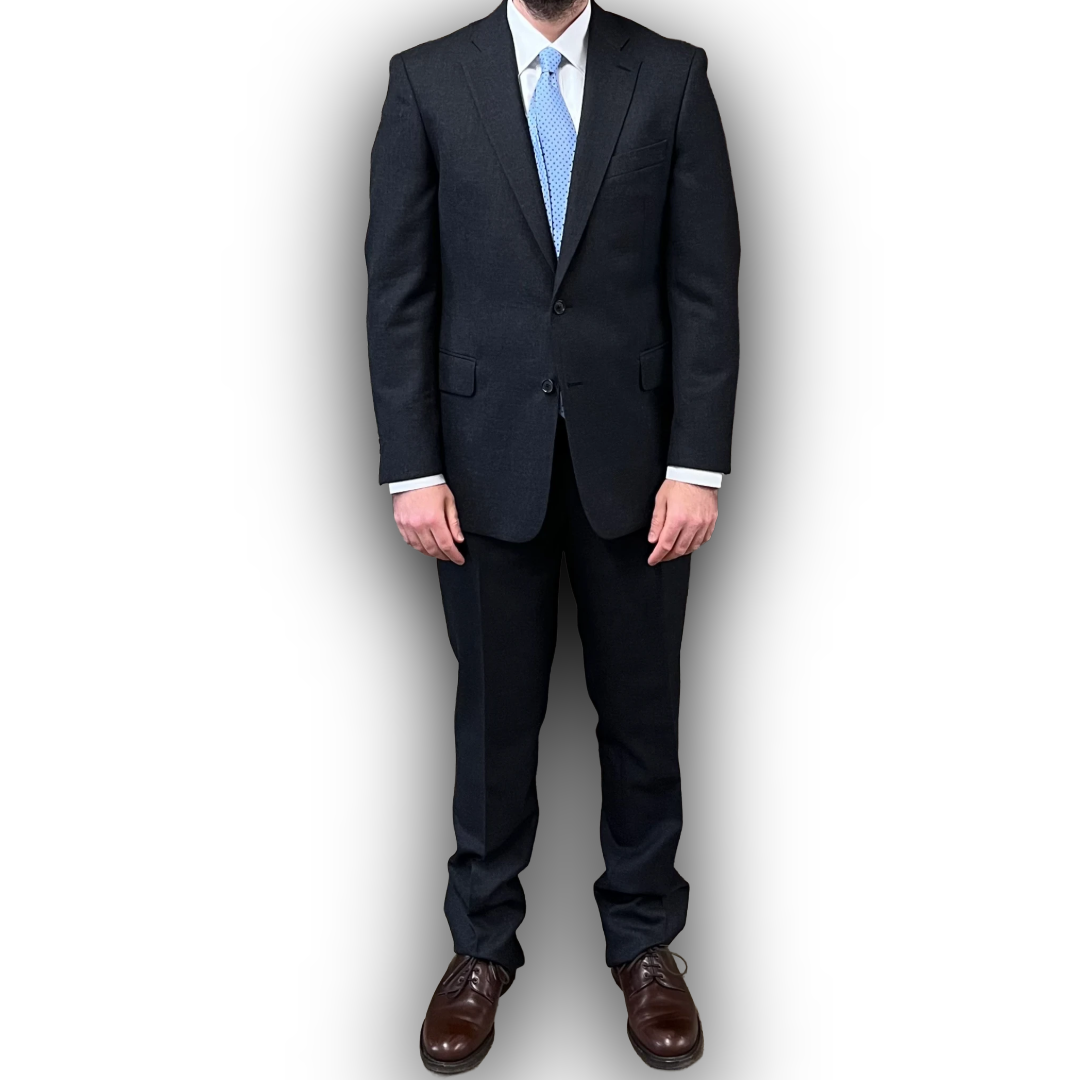 Regent - Classic Dinner Suit - Black Wool 400g with Grosgrain Silk - Dugdale Bros.