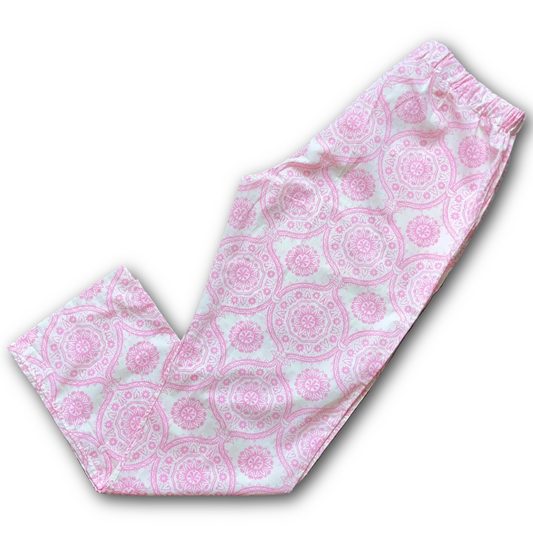 Regent - Lounge Pants - Pink/White Pattern- PJ