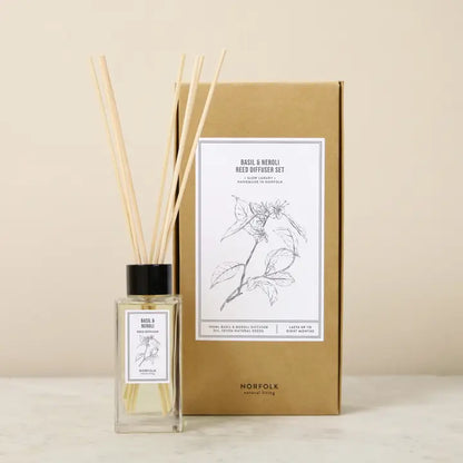 Norfolk Natural Living - Natural Reed Diffuser - Basil & Neroli