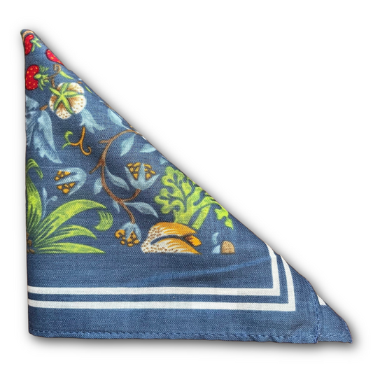 Regent - Cotton Hanky - Bandana - William Morris Liberty Print 'Strawberry Thief' Pattern