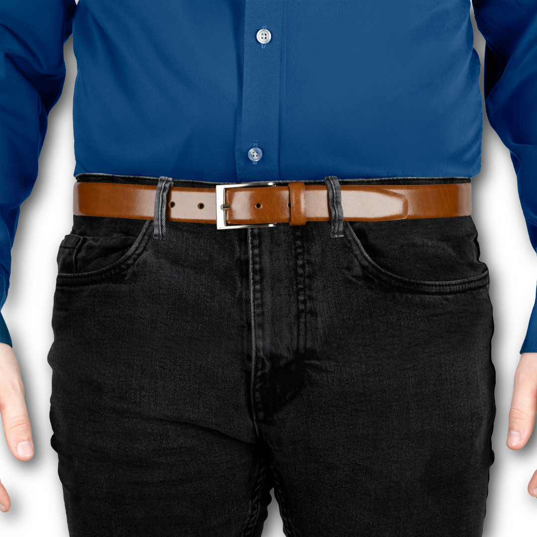 DENTS - Heritage Lined Full-Grain Leather Belt - Tan