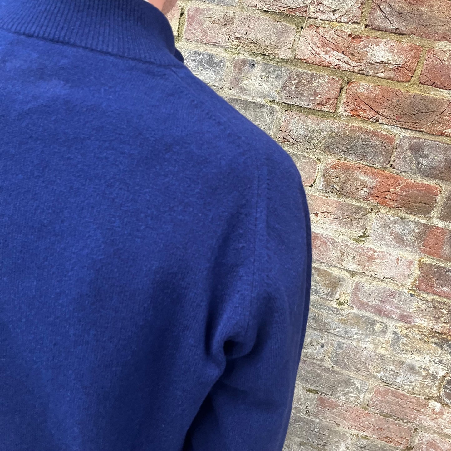 Regent - Quarter Zip Jumper  - Geelong Lambswool - Cobalt Blue