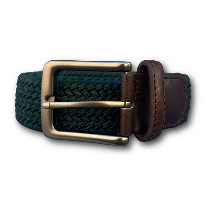 Regent -  Woven Elastic Belt - Forest Green