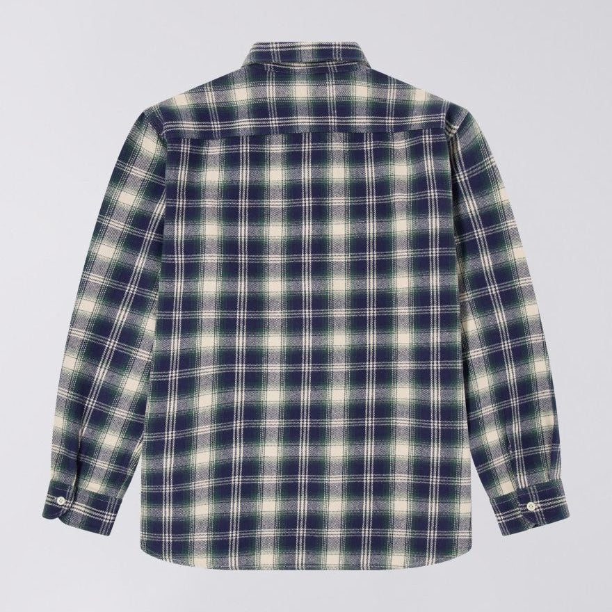 Edwin - Work Shirt LS - Navy/Green