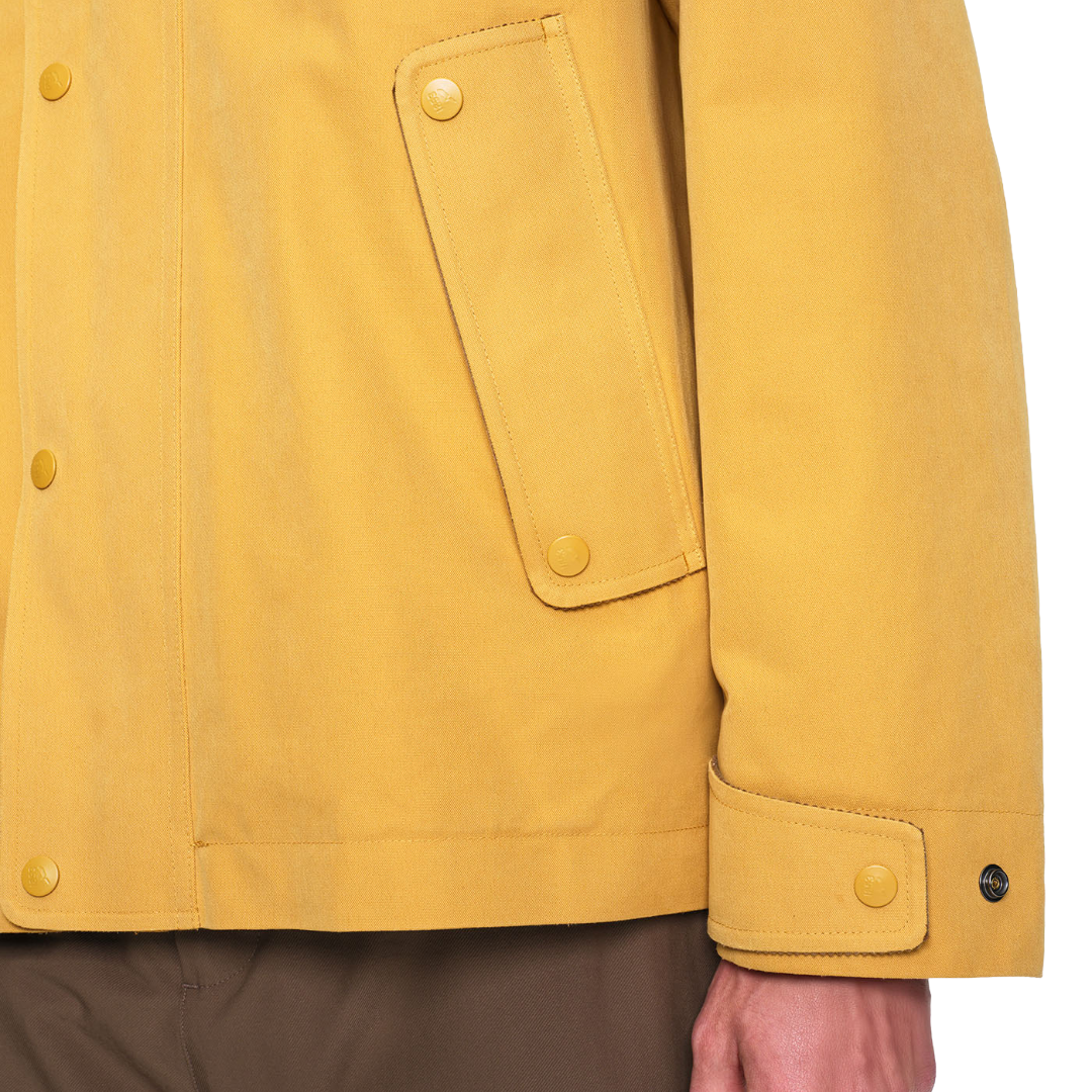 Aigle Water-Repellent Field Jacket in Honey with a contrasting corduroy collar, relaxed fit, lightweight lining and practical pocket detailing.