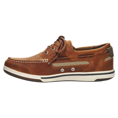 Sebago - Triton Three Eye Leather Boat Shoe - Brown Cinnamon