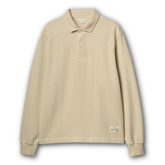 MERZ B. SCHWANEN - Sturdy Cotton Interlock Jersey Rugby Shirt - Nature