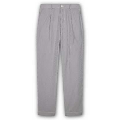 Gray striped pants on a white background