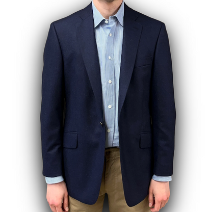 Regent Heritage - 'Navy Flannel' Blazer - Wool Flannel 340g - Draper's Italy