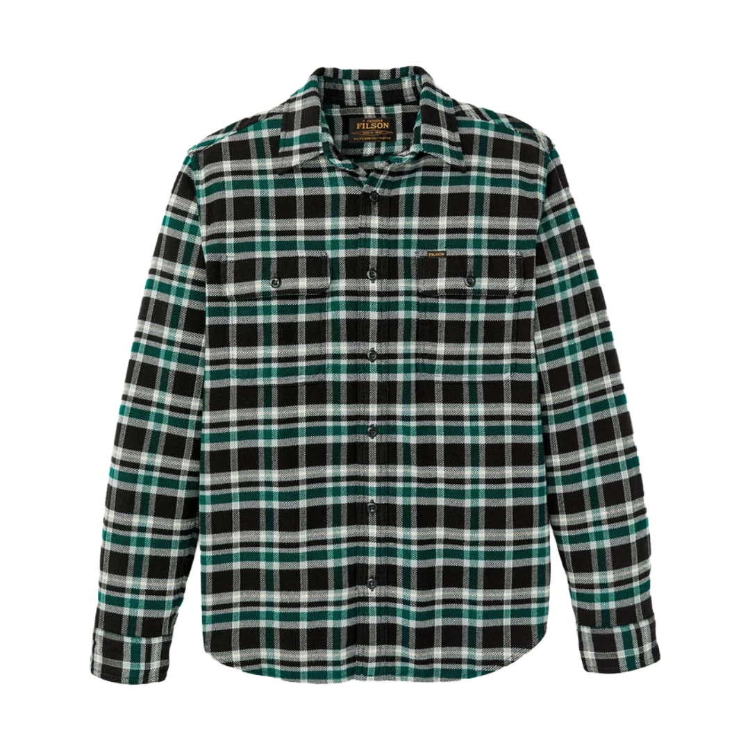 Filson - Vintage Flannel Work Shirt - Black/Green Plaid