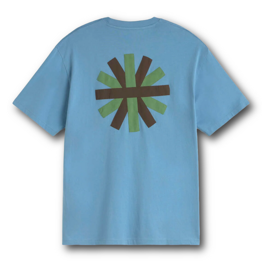 Thinking Mu - Sunny Dark Dusk Aaron Tee - Blue/Green