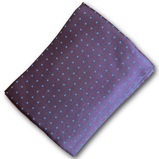 Regent - Tootal Scarf - Brown with Blue dots