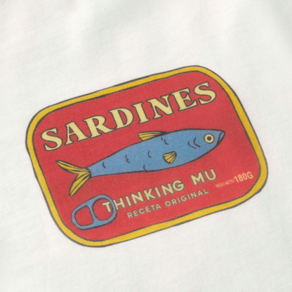 Thinking Mu - Sardines Aaron Tee - White
