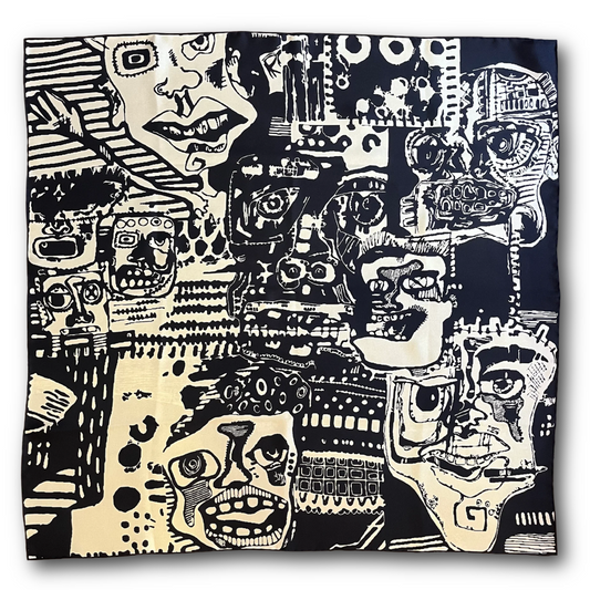 Regent - Large Silk Square - "Bored" - 16oz Silk - Designed By Lula Regent -