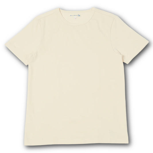 MERZ B. SCHWANEN - 215 Classic Crew Neck Tee - Natural