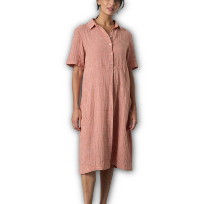 Bibico - Alexa Shirt Dress - Rust Check