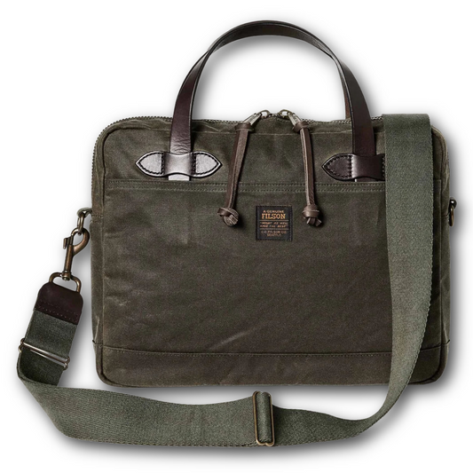 FILSON - Tin Cloth Compact Briefcase - Otter Green