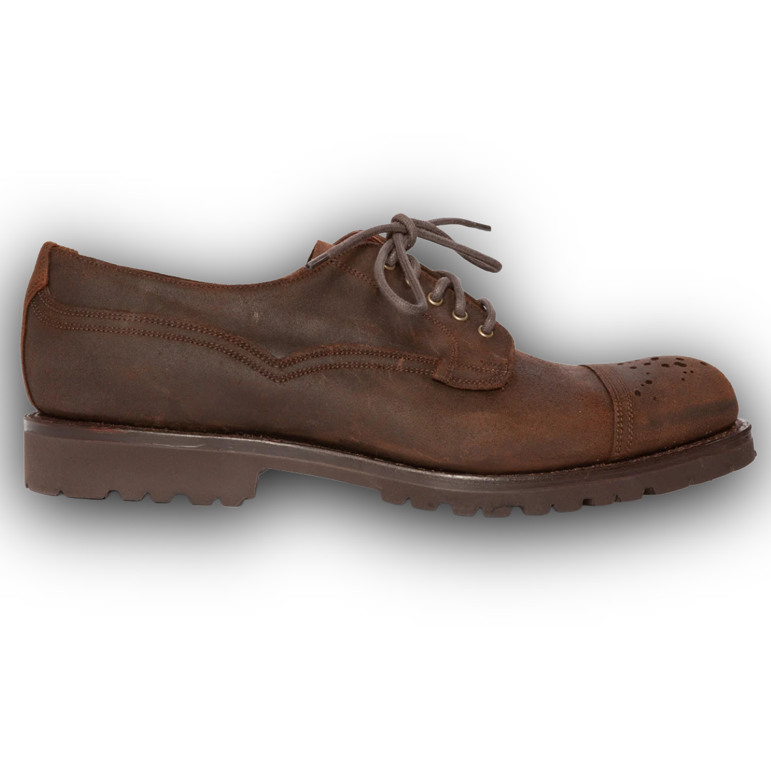 Regent - 'Buck Rogers' Buckshot Derby Brogue - Wax Leather