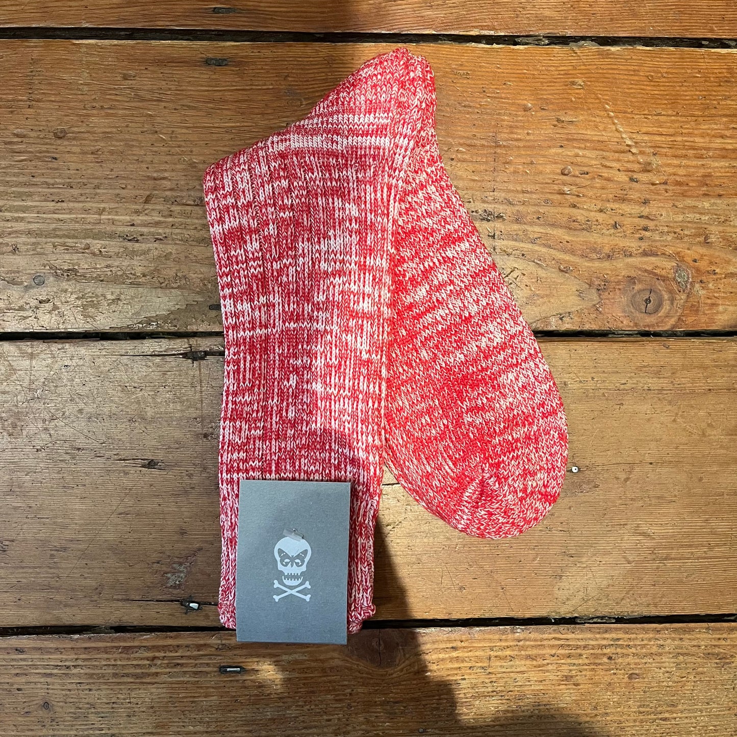 Regent - Padded Socks - Marled Cotton - Red