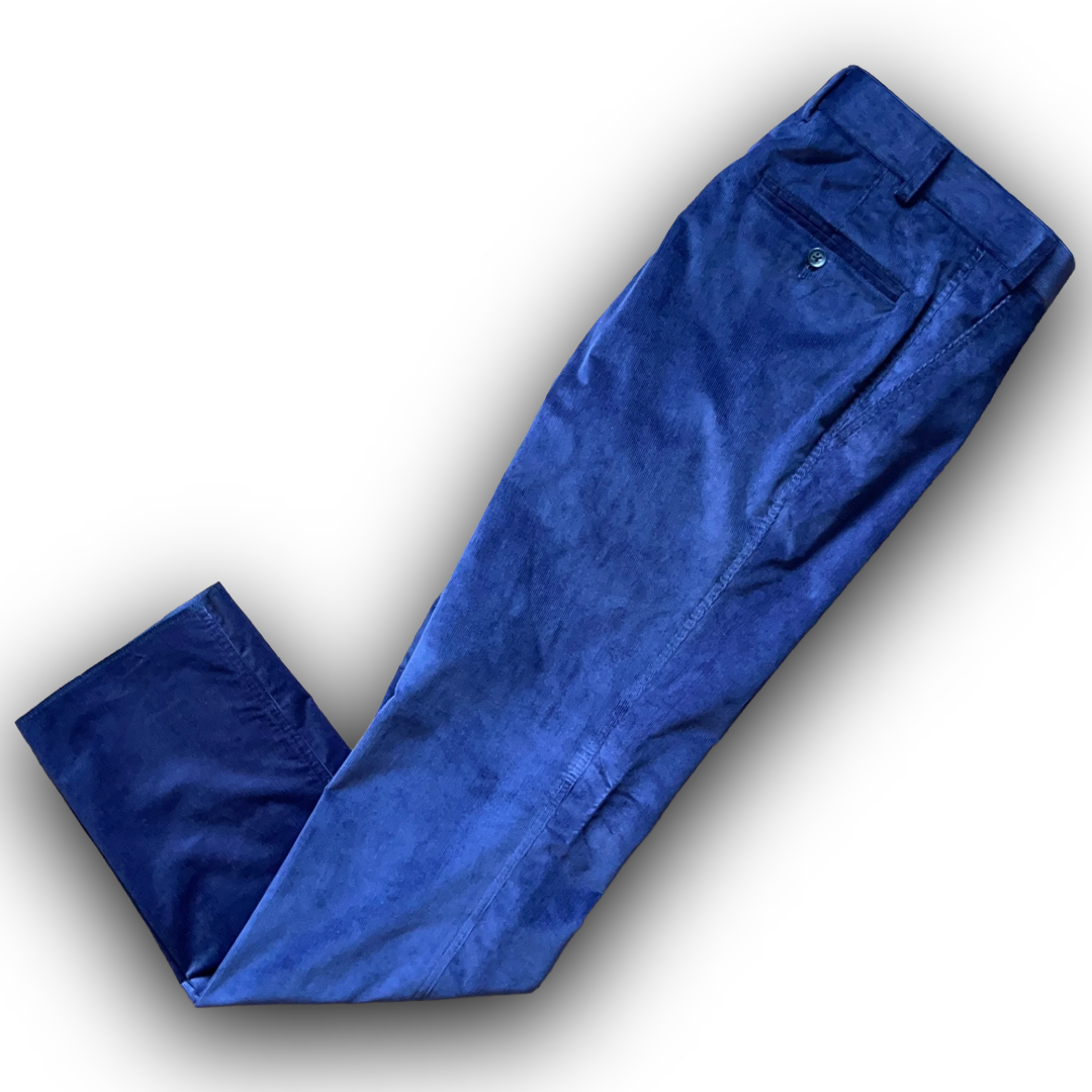 regent tony corduroy Egyptian blue trousers
