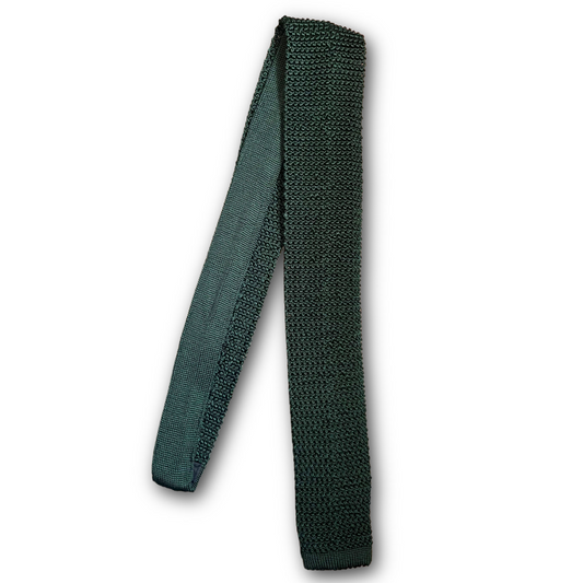 Regent - Knitted Silk Tie - Forest Green