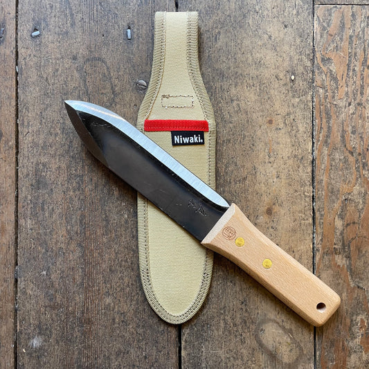 Niwaki - Hori Hori Gardening Tool - Carbon Steel + Canvas Holster