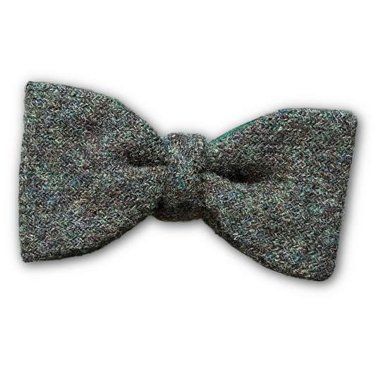 Fixed Bow Tie - Wool - Green Tweed