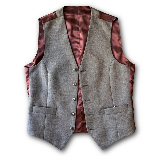 Regent - Flash Waistcoat – Mid Grey Wool