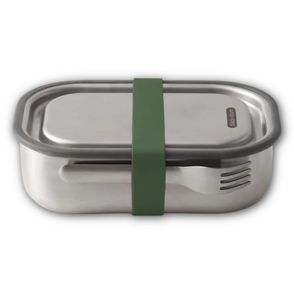 Black and Blum stainless steel insulating green lunch box sold at regent in salisbury