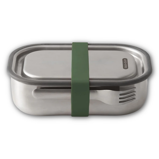 Black and Blum stainless steel insulating green lunch box sold at regent in salisbury