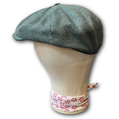Regent - Baker Boy Cap - Teal Tweed