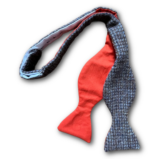 Regent Bow Tie - Wool - Brown/Blue/Orange