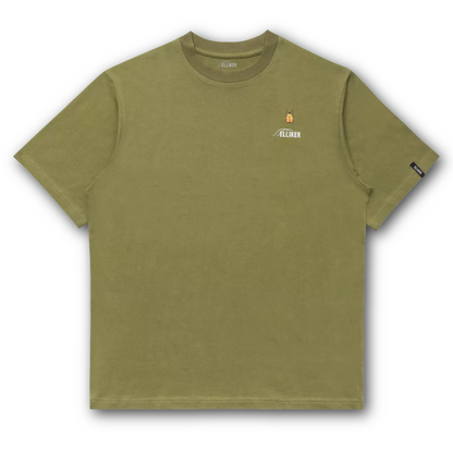 Elliker - Rill Bug Print Short Sleeve T-Shirt - Khaki