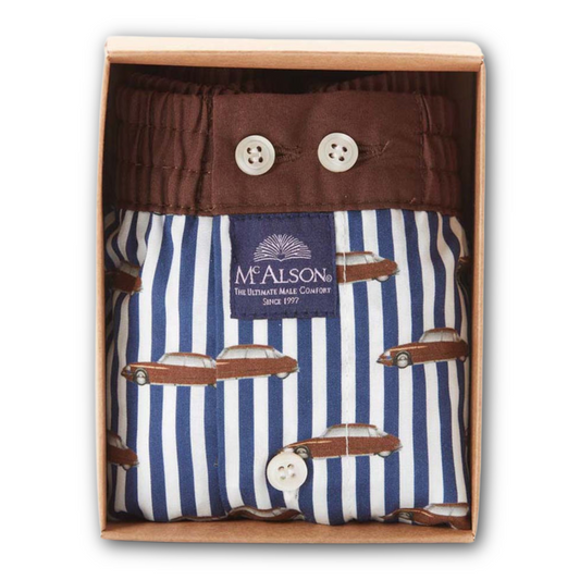McAlson - Boxer Shorts - Cars and Stripes