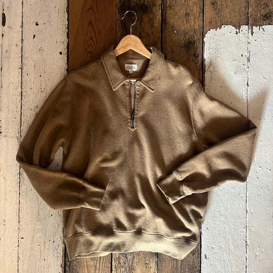 Hartford - Polo Zipper Sweatshirt - Camel