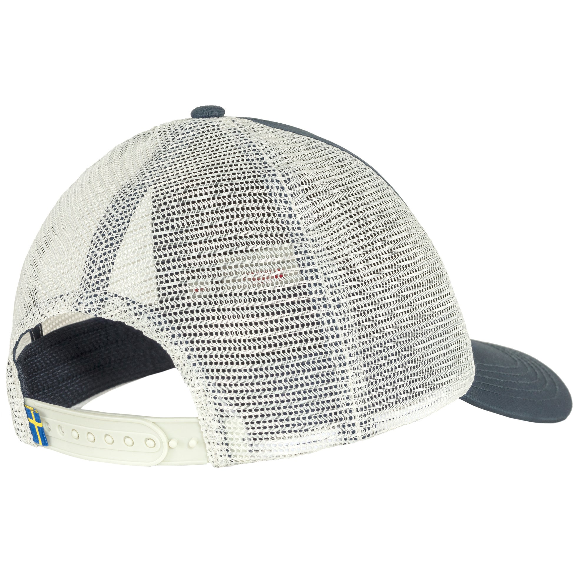 White mesh cap with navy visor and adjustable back sold at regent in salisbury