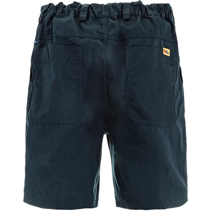 Fjallraven Navy vardag shorts Made from durable G-1000 in recycled polyester and organic cotton.
Relaxed fit and elasticated waist. Sold at Regent in Salisbury
