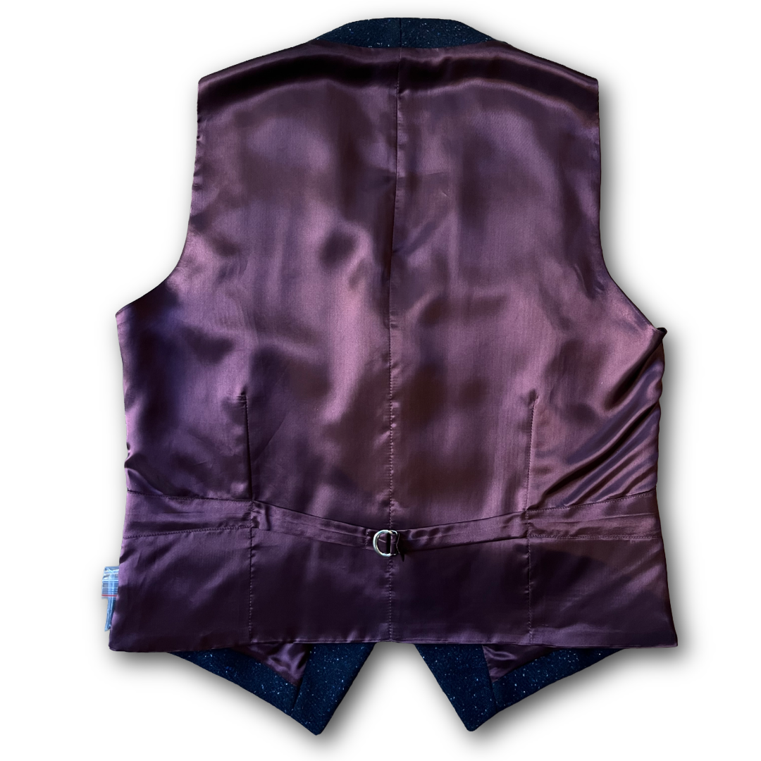 Regent - Thistle Waistcoat – Navy Fleck Tweed